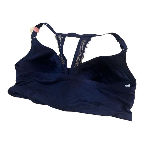 Cacique Blue Lightly Lined Full Coverage No Wire Mastectomy Collection Bra 50C - Picture 2 of 12